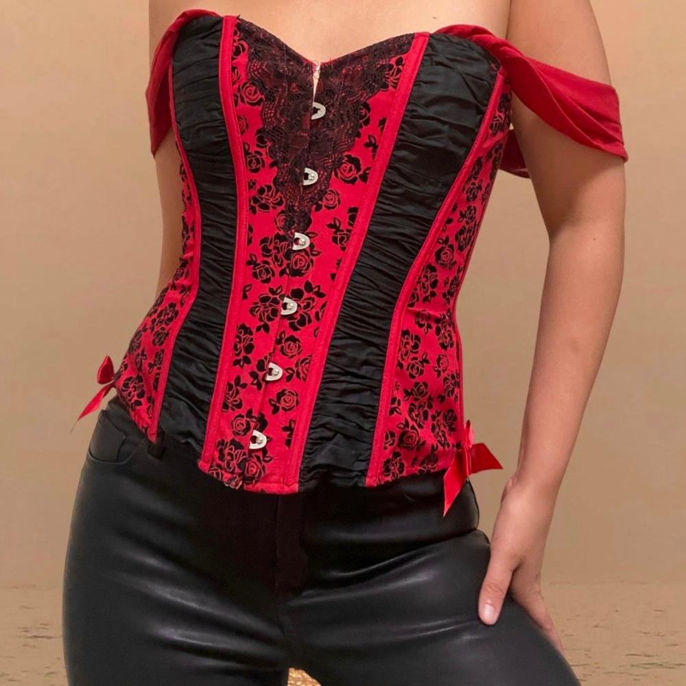 Red romantic corset